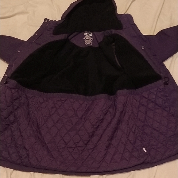 l.l.bean winter coat womens m petite jacket parka mid length - Picture 3 of 4